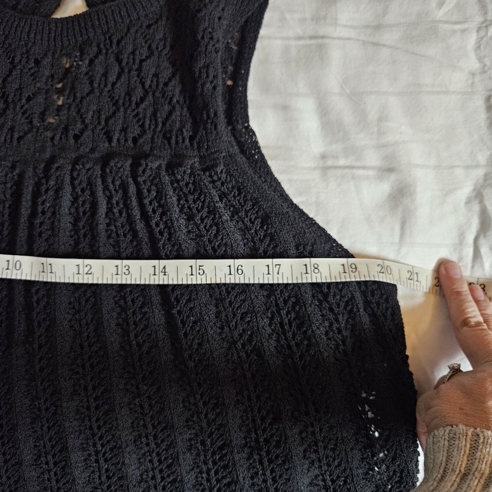 Zara Crochet Vest Top Sleeveless High Neck Croppe… - image 8